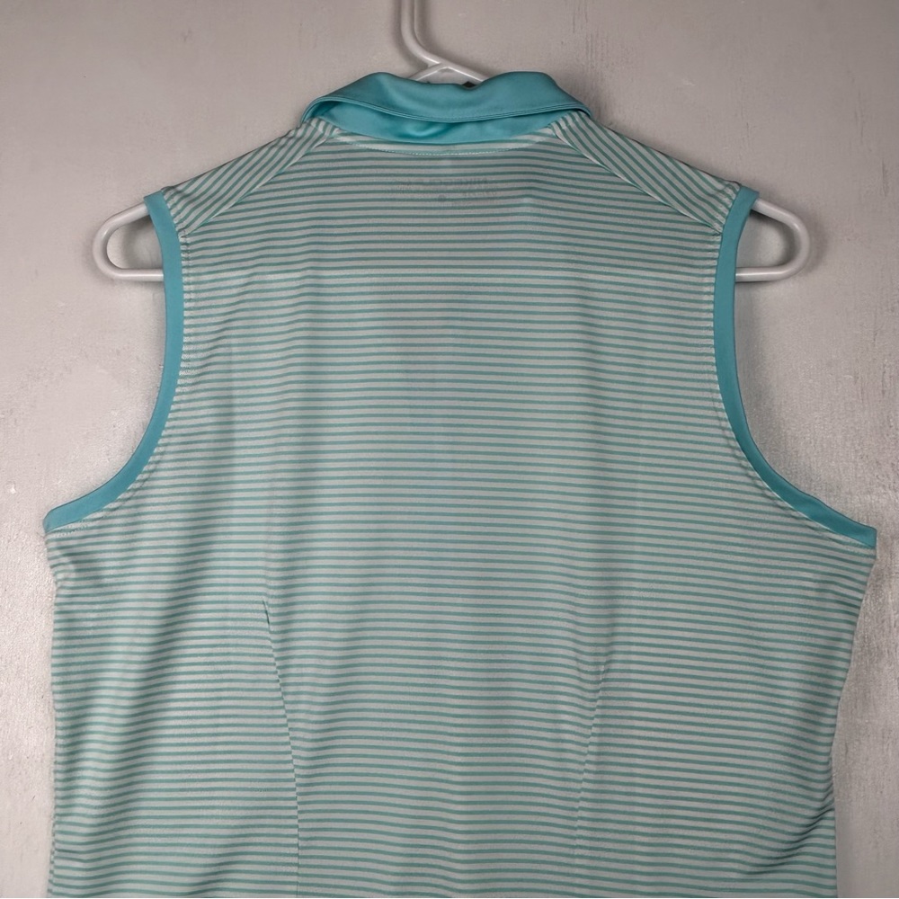 **SOLD**Nike | NIKEGOLF women’s sleeveless blue/green shirt top 1/4 button polo - Picture 16 of 16